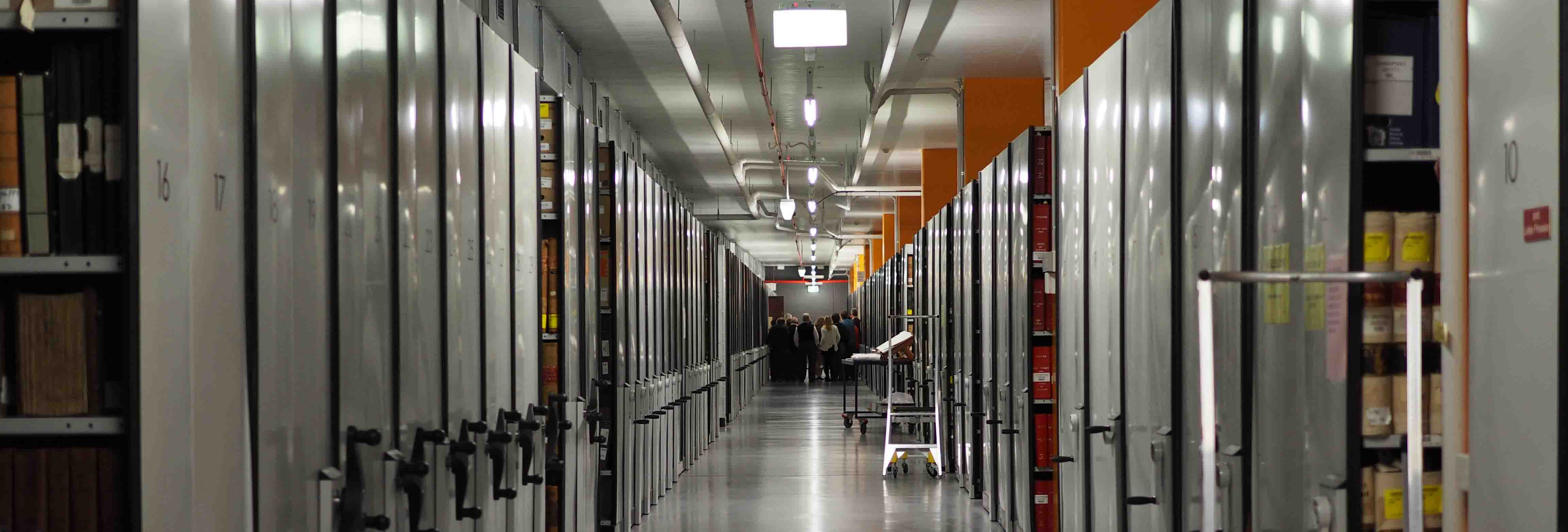 Archival storage shelving