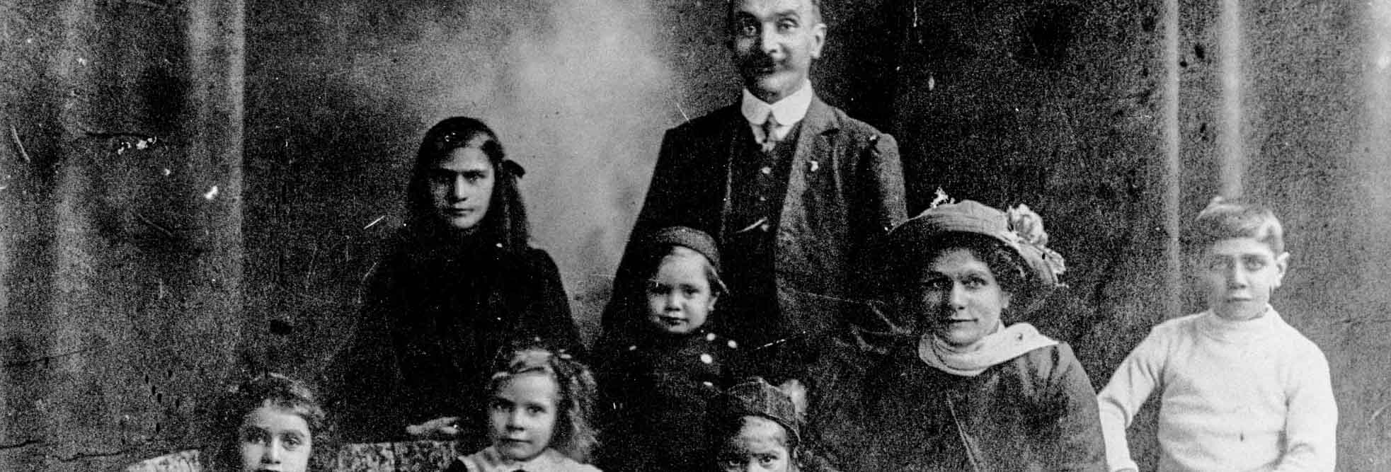 Studio portait of the Pepper family circa 1912, courtesy of the Pepper family