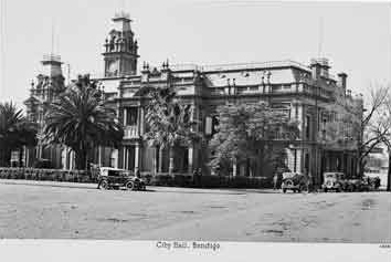 black and white photo of town hall