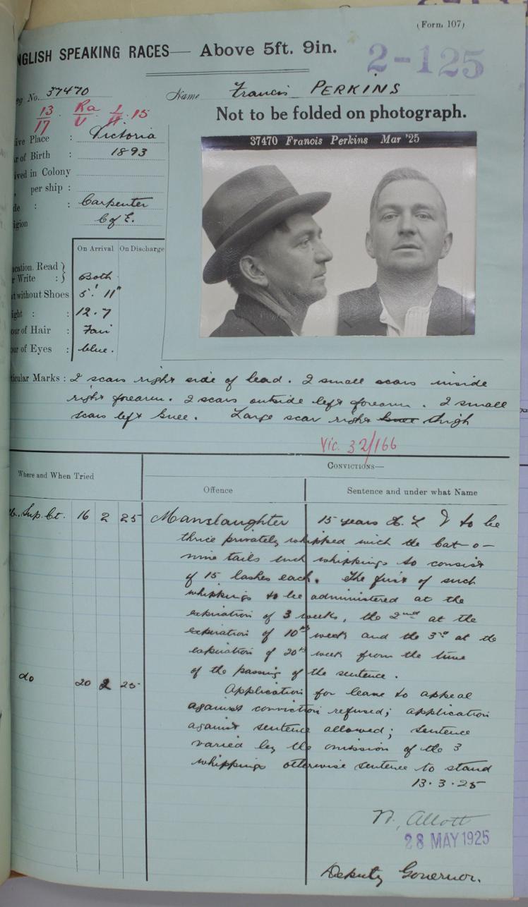 Francis Perkins mugshot and information