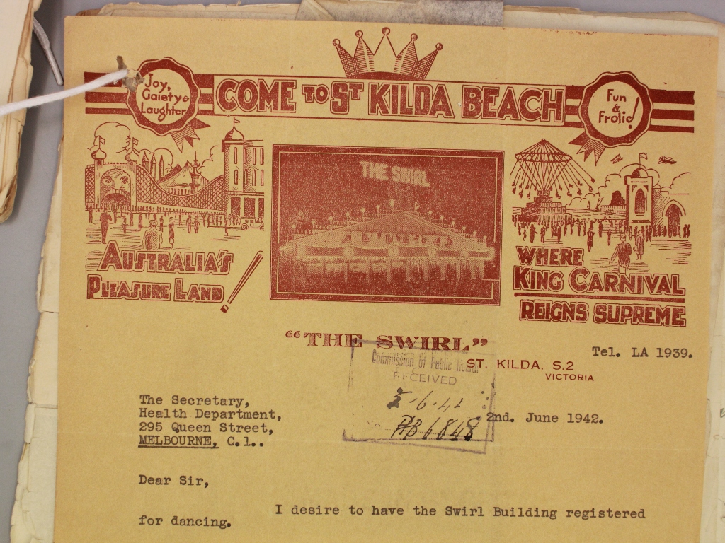 Image of letterhead with 'The Swirl' written on it