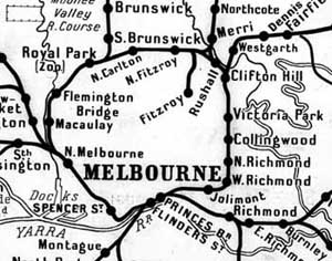 Map of Melbourne