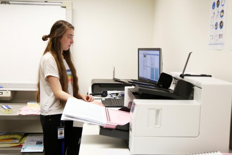 Mail being digitised by a Scanning Operator on the RISE team